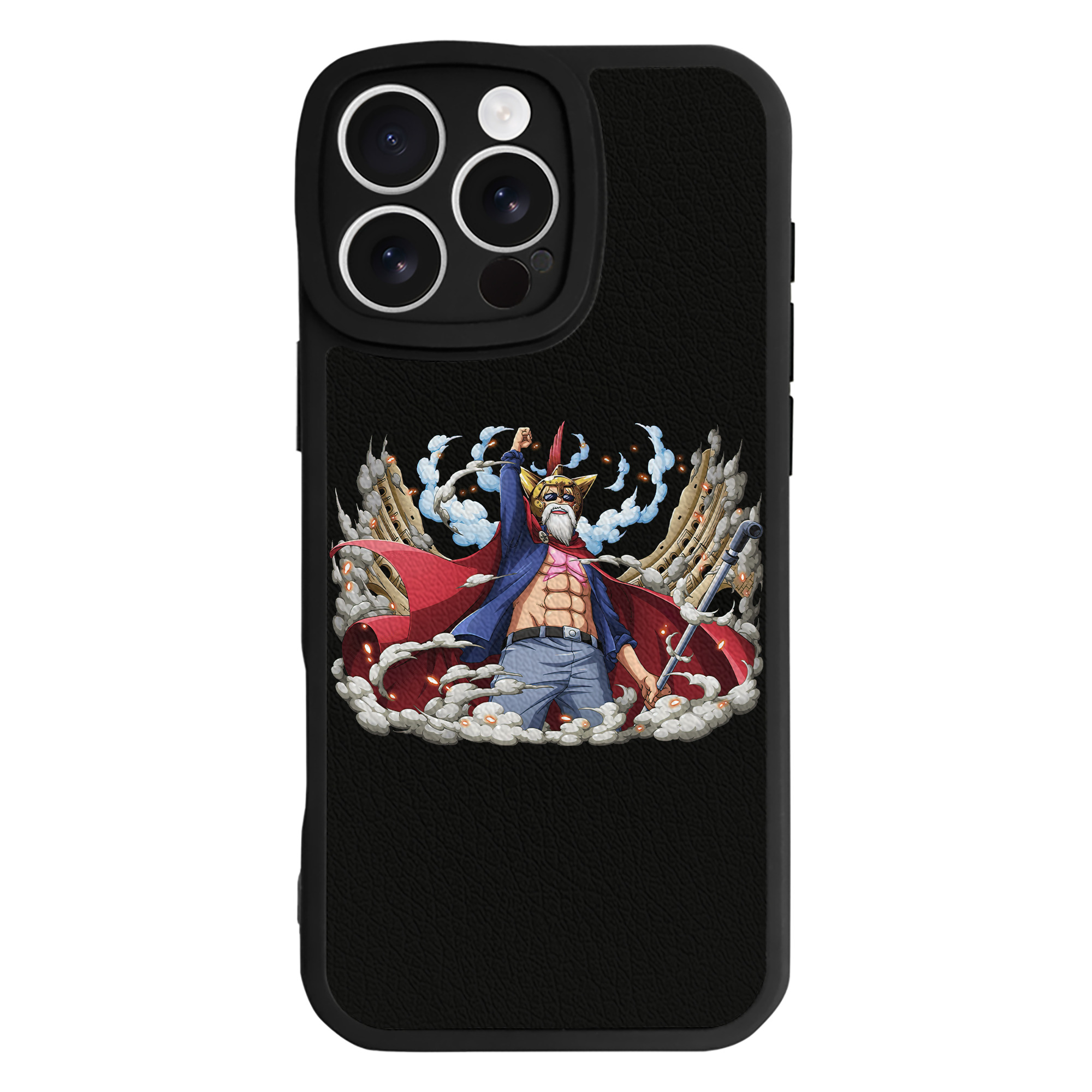 （画像用） ワンピース モンキー・D・ルフィ ONE PIECE Monkey D. Luffy 【iPhone 16シリーズ対応】シリコンスマホケース（レザー調） 材質：シリコン